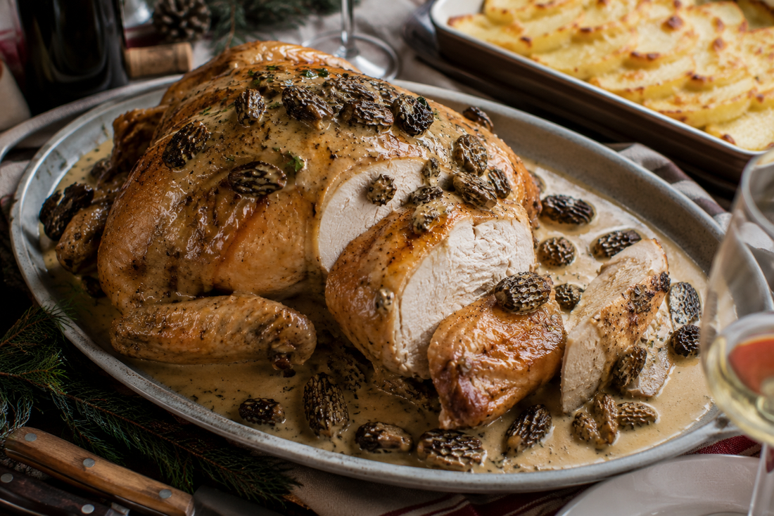 Chapon aux morilles et au vin jaune