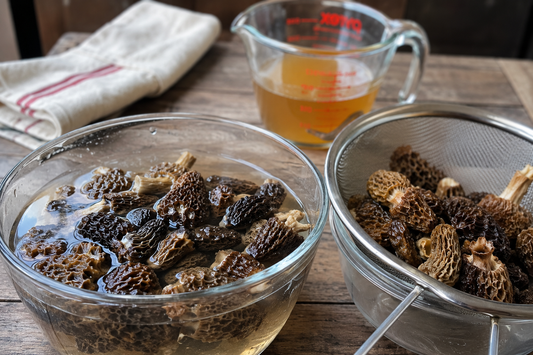 Réhydrater des morilles déshydratées