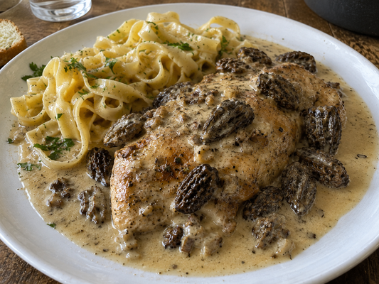 Poulet aux morilles à la crème