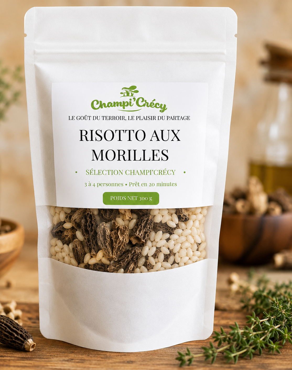 Risotto aux Morilles – Préparation Premium 300 g | Champi'Crécy